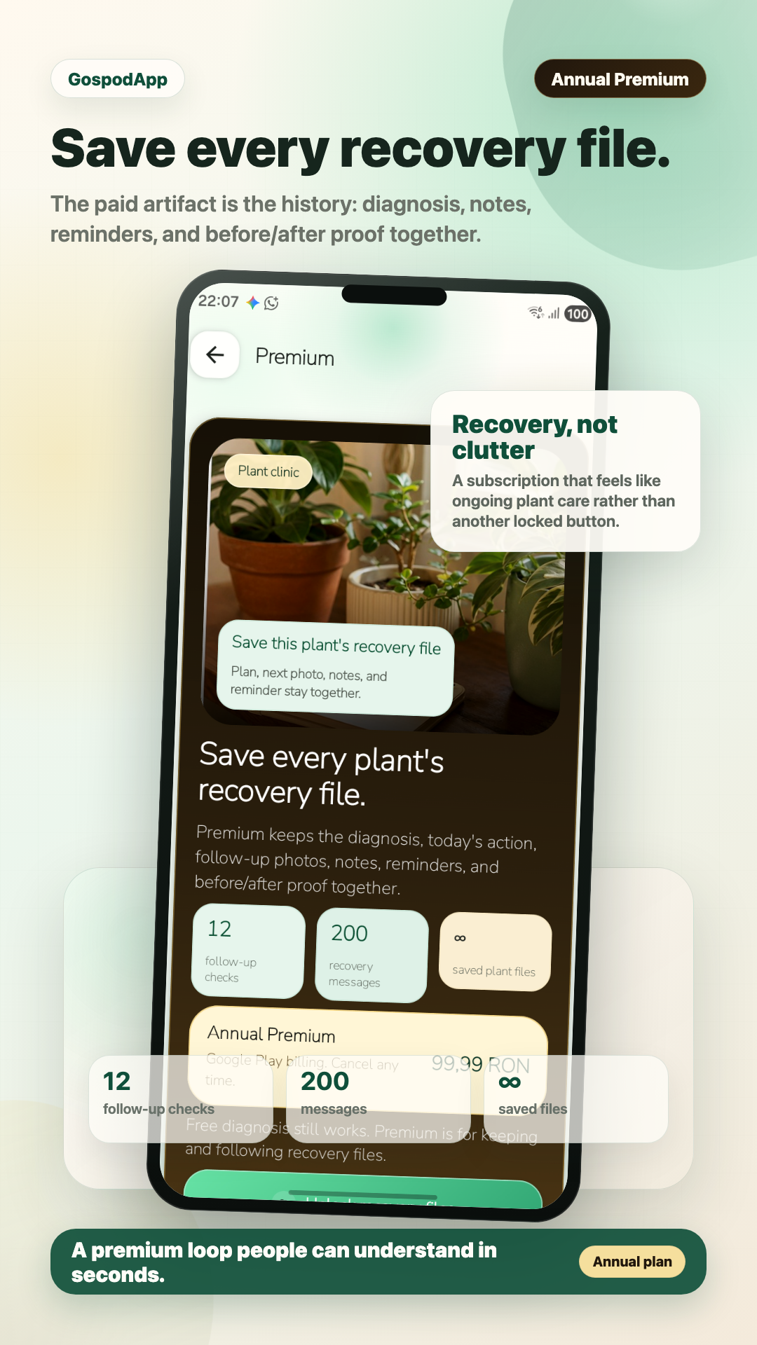 GospodApp Premium screen