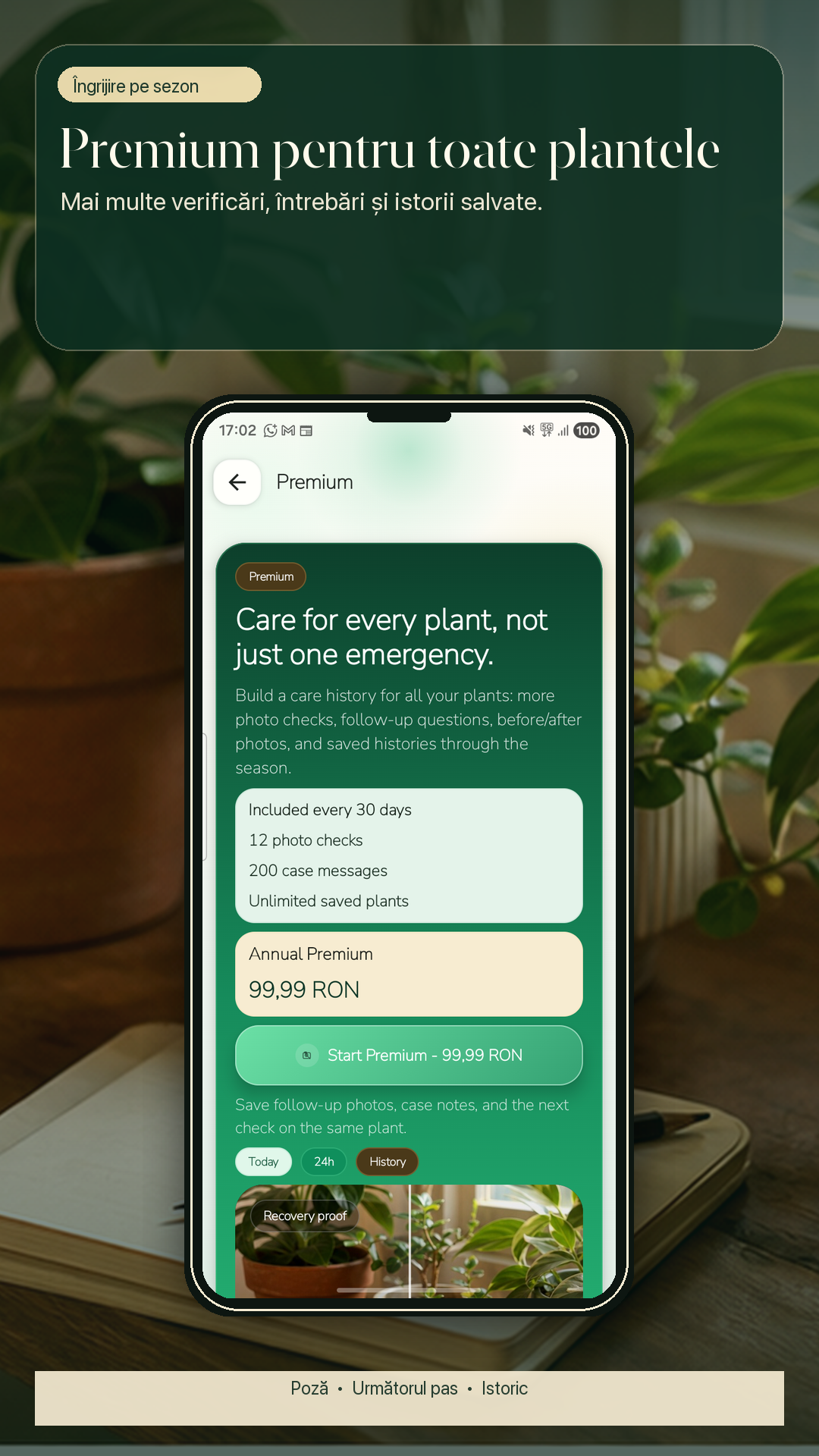 Ecranul GospodApp Premium
